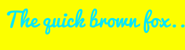 Image with Font Color 00E8FF and Background Color FCFF00